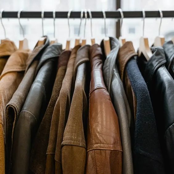 Proper storage of leather jackets to prevent wrinkles.